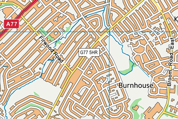 G77 5HR map - OS VectorMap District (Ordnance Survey)