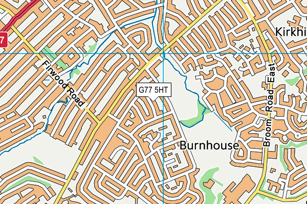 G77 5HT map - OS VectorMap District (Ordnance Survey)