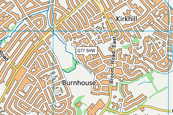 G77 5HW map - OS VectorMap District (Ordnance Survey)