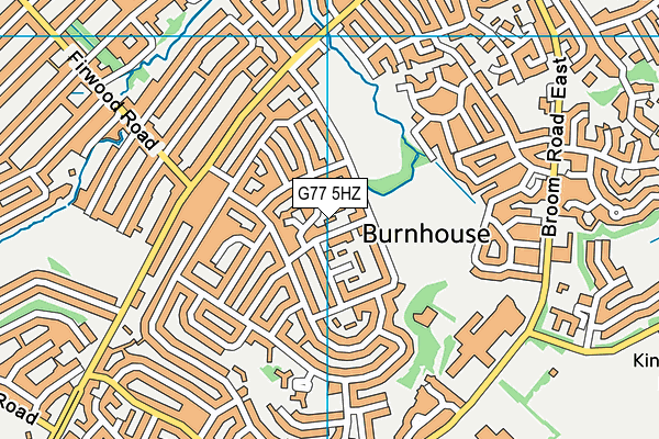 G77 5HZ map - OS VectorMap District (Ordnance Survey)