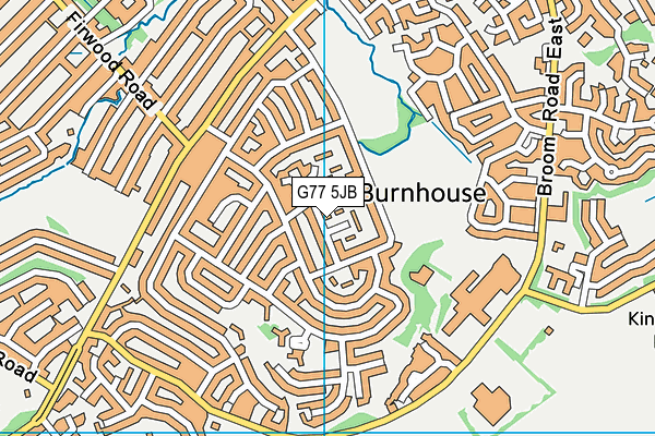 G77 5JB map - OS VectorMap District (Ordnance Survey)