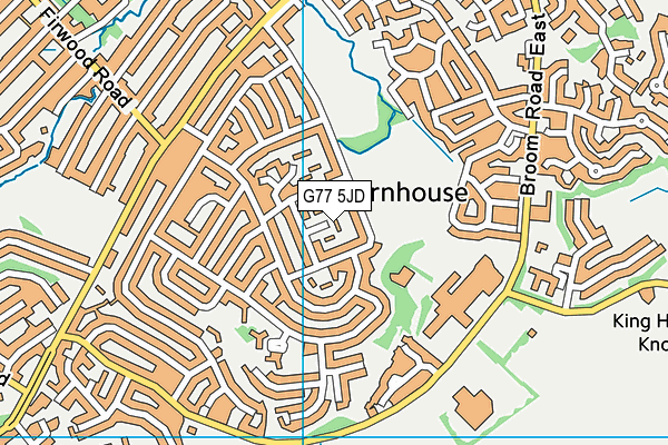 G77 5JD map - OS VectorMap District (Ordnance Survey)