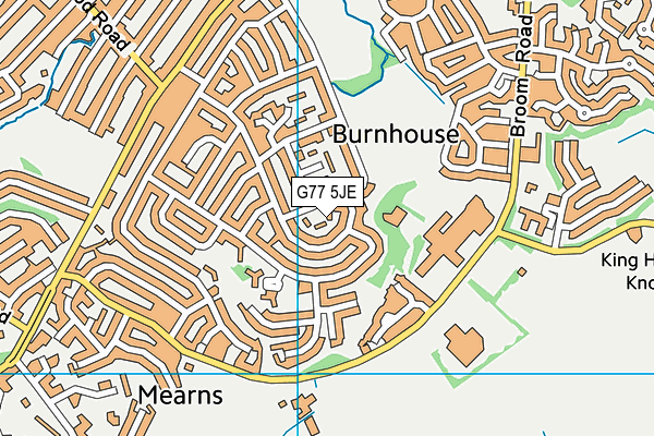 G77 5JE map - OS VectorMap District (Ordnance Survey)