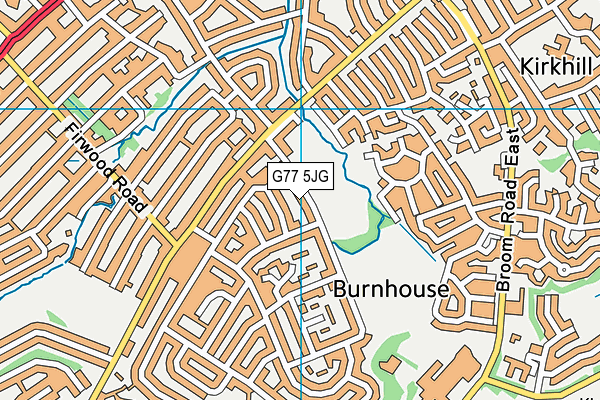 G77 5JG map - OS VectorMap District (Ordnance Survey)