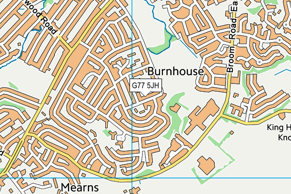 G77 5JH map - OS VectorMap District (Ordnance Survey)