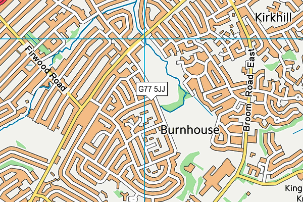 G77 5JJ map - OS VectorMap District (Ordnance Survey)