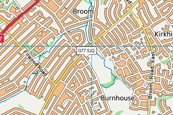 G77 5JQ map - OS VectorMap District (Ordnance Survey)