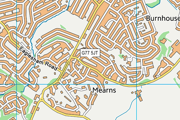 G77 5JT map - OS VectorMap District (Ordnance Survey)