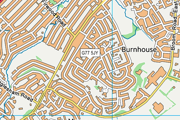 G77 5JY map - OS VectorMap District (Ordnance Survey)