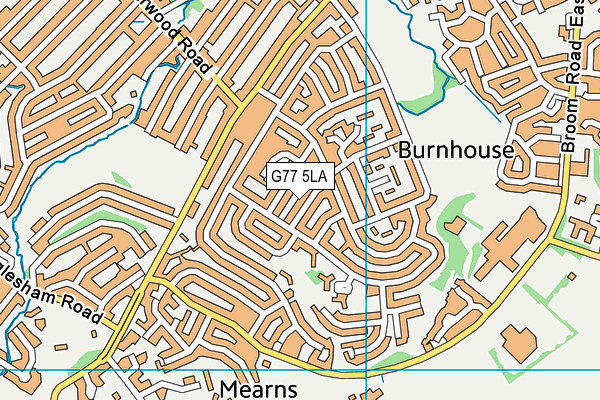 G77 5LA map - OS VectorMap District (Ordnance Survey)