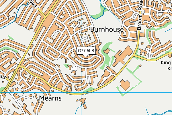 G77 5LB map - OS VectorMap District (Ordnance Survey)