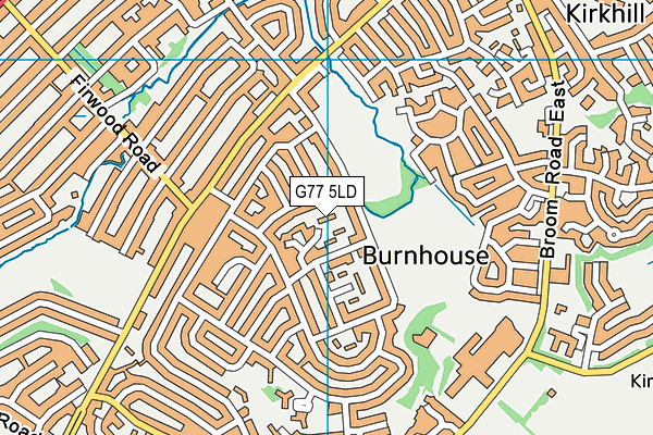 G77 5LD map - OS VectorMap District (Ordnance Survey)