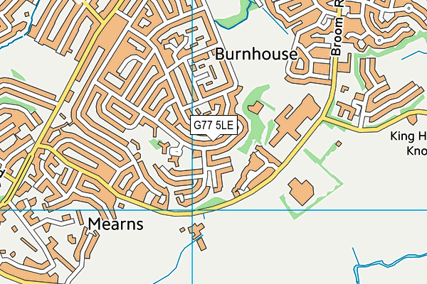 G77 5LE map - OS VectorMap District (Ordnance Survey)