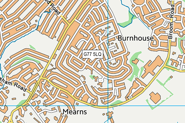 G77 5LQ map - OS VectorMap District (Ordnance Survey)