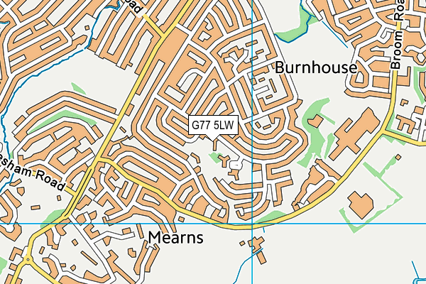 G77 5LW map - OS VectorMap District (Ordnance Survey)