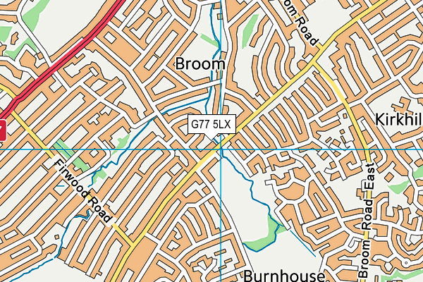 G77 5LX map - OS VectorMap District (Ordnance Survey)