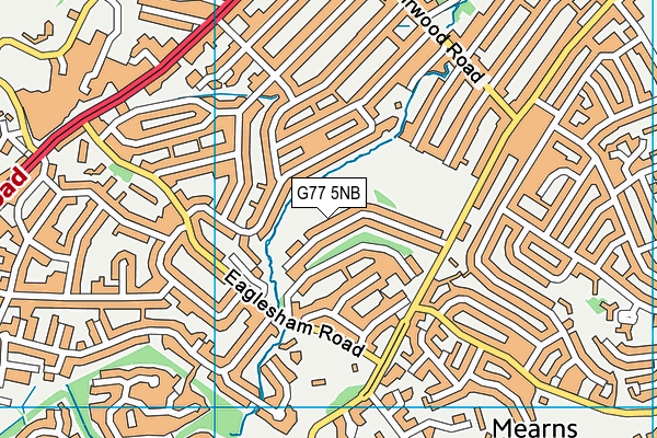 G77 5NB map - OS VectorMap District (Ordnance Survey)