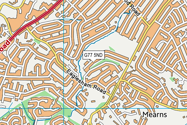 G77 5ND map - OS VectorMap District (Ordnance Survey)