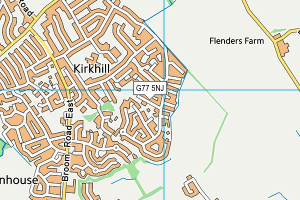 G77 5NJ map - OS VectorMap District (Ordnance Survey)