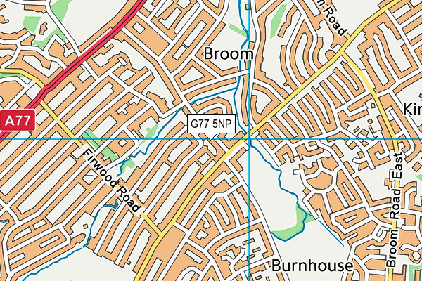 G77 5NP map - OS VectorMap District (Ordnance Survey)