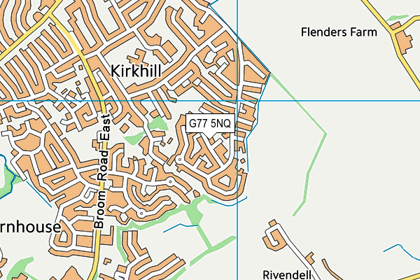 G77 5NQ map - OS VectorMap District (Ordnance Survey)