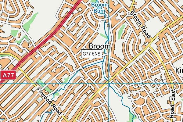 G77 5NS map - OS VectorMap District (Ordnance Survey)