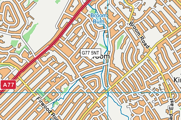 G77 5NT map - OS VectorMap District (Ordnance Survey)