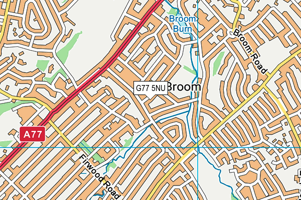 G77 5NU map - OS VectorMap District (Ordnance Survey)