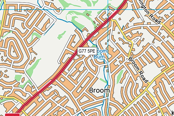 G77 5PE map - OS VectorMap District (Ordnance Survey)