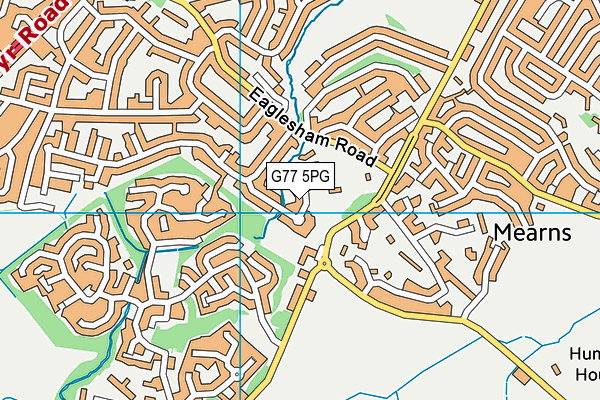 G77 5PG map - OS VectorMap District (Ordnance Survey)