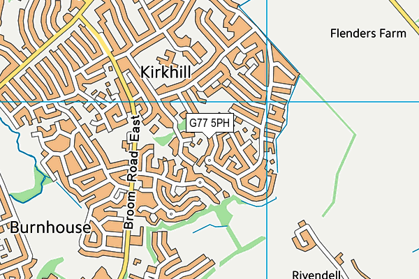 G77 5PH map - OS VectorMap District (Ordnance Survey)