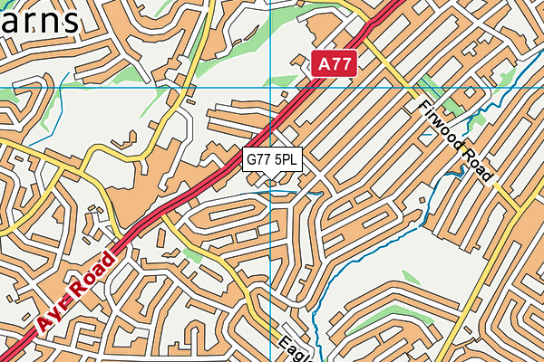 G77 5PL map - OS VectorMap District (Ordnance Survey)