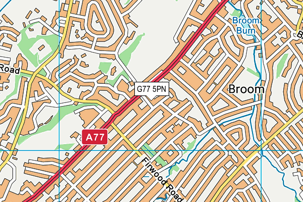 G77 5PN map - OS VectorMap District (Ordnance Survey)