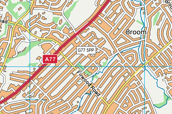 G77 5PP map - OS VectorMap District (Ordnance Survey)