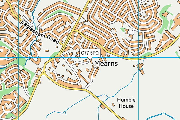 G77 5PQ map - OS VectorMap District (Ordnance Survey)