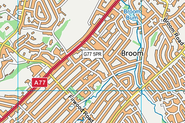 G77 5PR map - OS VectorMap District (Ordnance Survey)