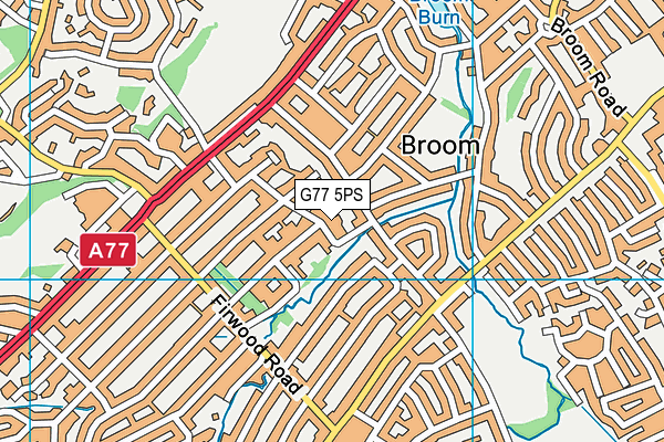 G77 5PS map - OS VectorMap District (Ordnance Survey)