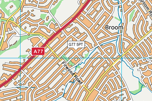 G77 5PT map - OS VectorMap District (Ordnance Survey)