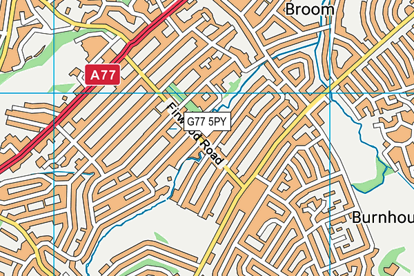 G77 5PY map - OS VectorMap District (Ordnance Survey)