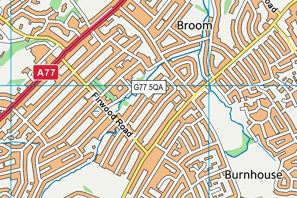 G77 5QA map - OS VectorMap District (Ordnance Survey)