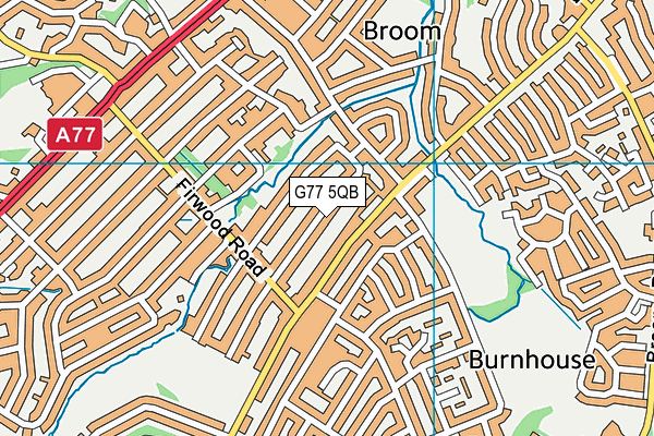 G77 5QB map - OS VectorMap District (Ordnance Survey)