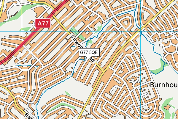 G77 5QE map - OS VectorMap District (Ordnance Survey)