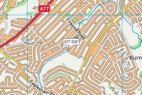 G77 5QF map - OS VectorMap District (Ordnance Survey)