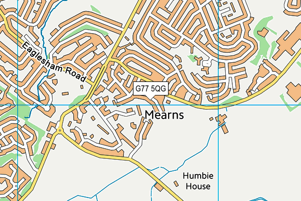 G77 5QG map - OS VectorMap District (Ordnance Survey)