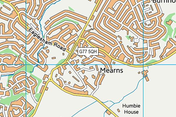 G77 5QH map - OS VectorMap District (Ordnance Survey)