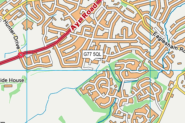 G77 5QL map - OS VectorMap District (Ordnance Survey)