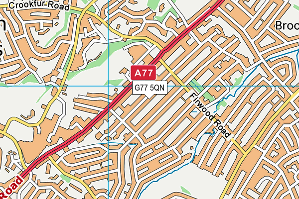 G77 5QN map - OS VectorMap District (Ordnance Survey)