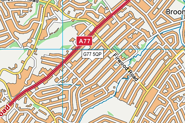 G77 5QP map - OS VectorMap District (Ordnance Survey)