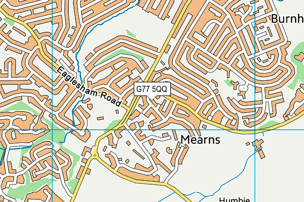 G77 5QQ map - OS VectorMap District (Ordnance Survey)