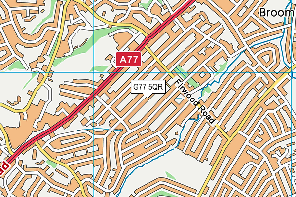 G77 5QR map - OS VectorMap District (Ordnance Survey)